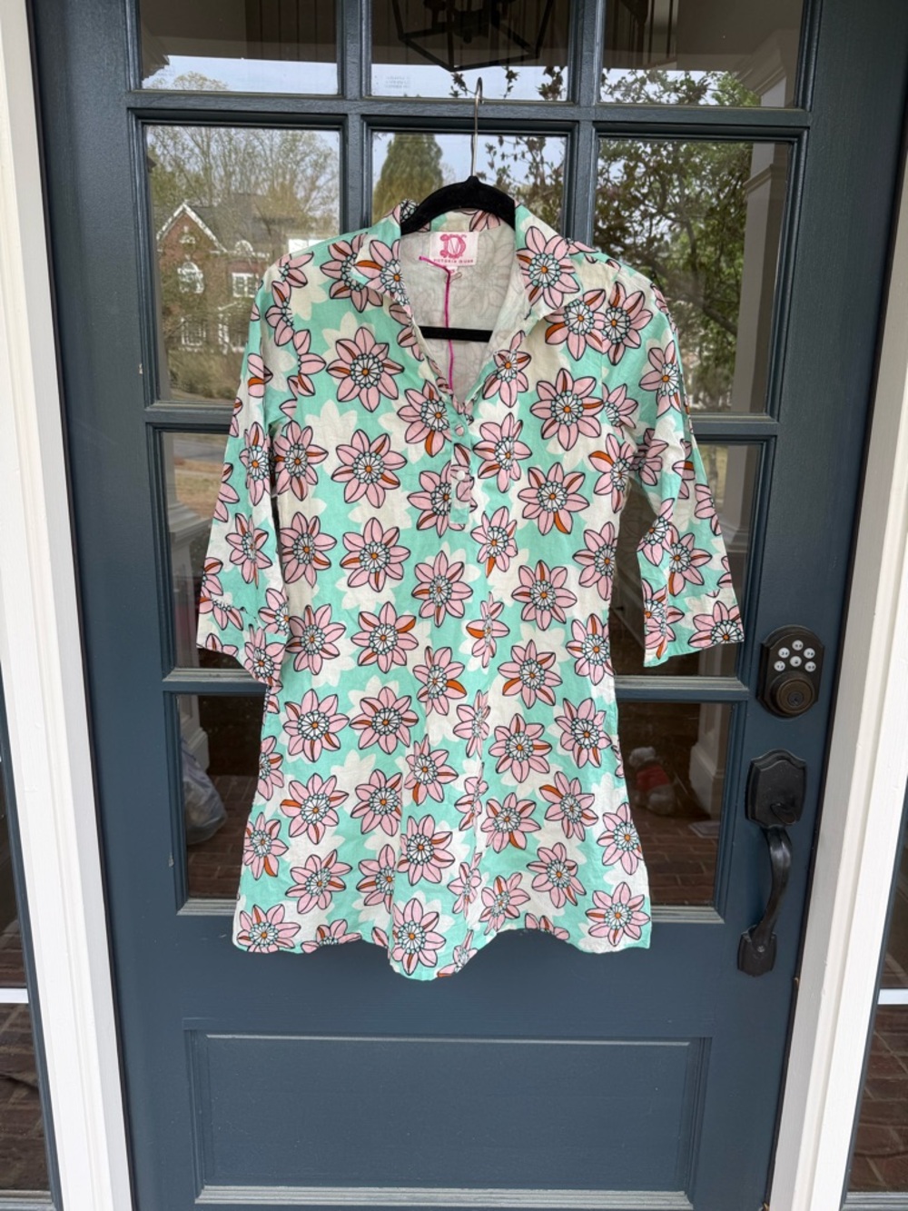 Victoria Dunn Mandarin Collar Shirt Dress